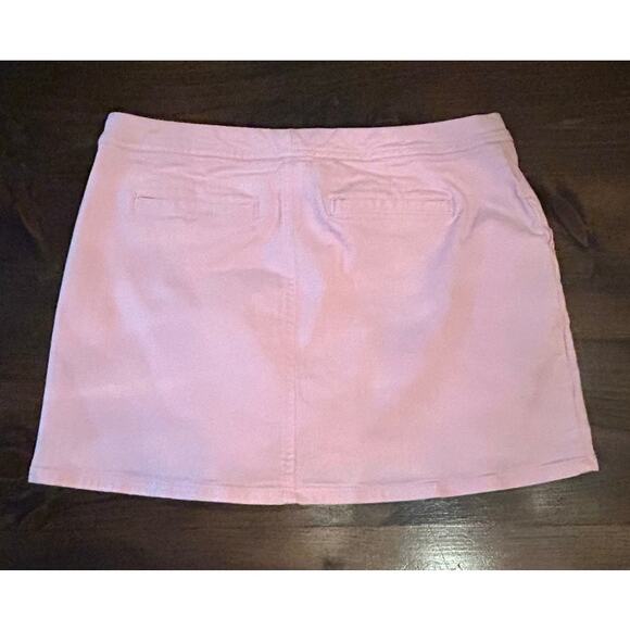 Lilly Pulitzer Colette Denim Skort Skirt Calla Lilly Pink Button Womens Size 12 - Picture 9 of 13